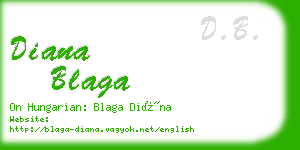 diana blaga business card
